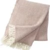 Klippan - Stella - Nude Wolwit - Plaid Met Franjes - Wollen Plaid - Woondeken - 130cm X 200cm - Wasbaar - 100% Wol -Klippan 1103x1200
