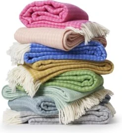 Klippan Yllefabrik Klippan Wollen Plaid - Warme Deken- Bright Blue - Blauw-130x200cm -Klippan 1106x1200 1