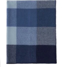 Klippan BLOCK - Wollen Plaid - Blauw - 130x180