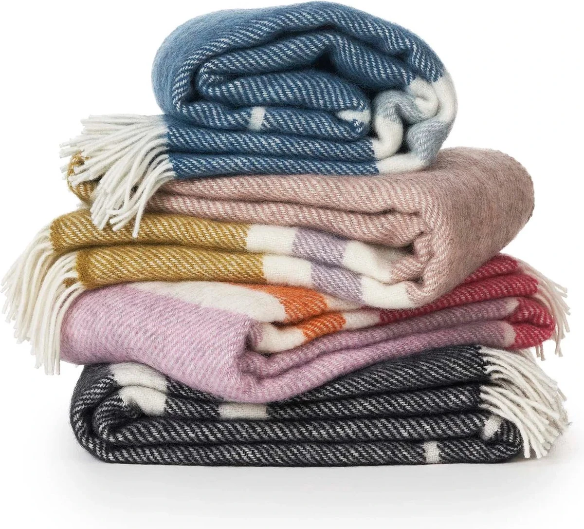 Klippan - Plaid - Gotland Stripe - Wol - Pastel - Deken 4 Klippan - Plaid - Gotland Stripe - Wol - Pastel - Deken - Afbeelding 2