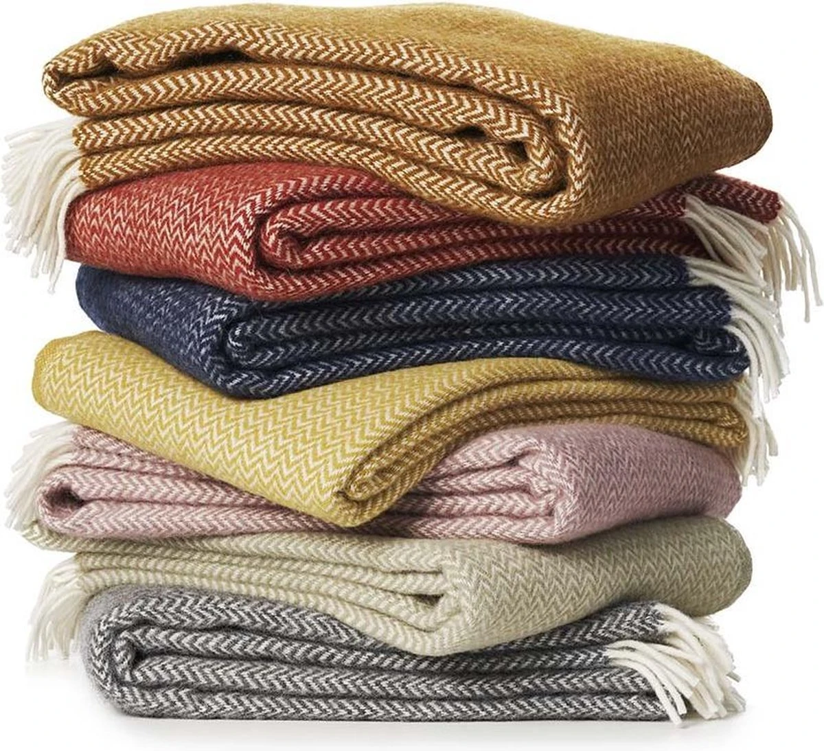 Klippan- Chevron - Chevron - Wollen Plaid - Nude - Roze - 130x200cm - Ecologische Wol - Wasbaar 5 Klippan- Chevron - Chevron - Wollen Plaid - Nude - Roze - 130x200cm - Ecologische Wol - Wasbaar - Afbeelding 3