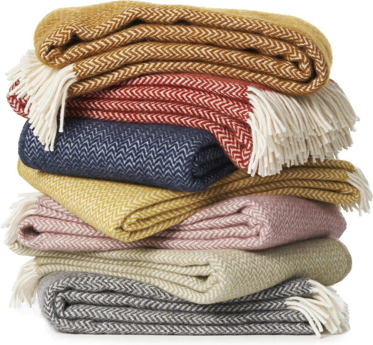 Klippan - Chevron - Wollen Plaid - Caramel - Caramel Geel - 130x200cm - Ecologische Wol - 5 Klippan - Chevron - Wollen Plaid - Caramel - Caramel Geel - 130x200cm - Ecologische Wol - - Afbeelding 3