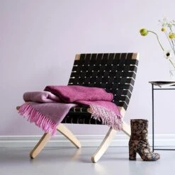 Klippan Yllefabrik Klippan- Gotland- Woondeken - Plaid - 100% Gotland Wol - 130cm X 200cm - Rose - Pink - -Klippan 1200x1200 4