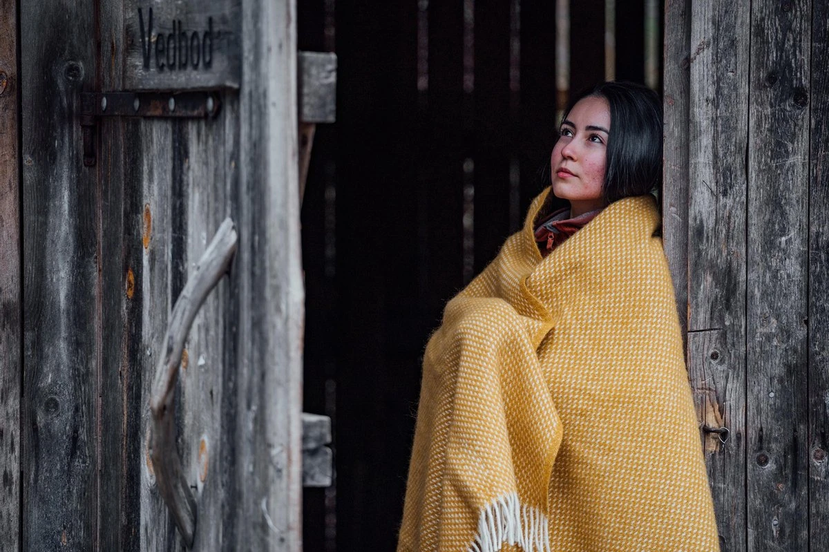 Klippan Yllefabrik Klippan Wollen Plaid Preppy Musterd 5 Klippan Yllefabrik Klippan Wollen Plaid Preppy Musterd - Afbeelding 3