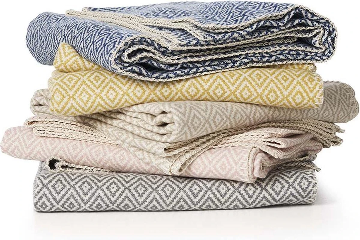 KLIPPAN - STELLA - Katoenen Plaid - Grijs - 140x180 4 KLIPPAN - STELLA - Katoenen Plaid - Grijs - 140x180 - Afbeelding 2