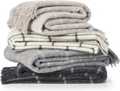 Klippan Wollen Plaid- Warme Deken- Vinga Wit -130x200cm -Klippan 1200x911