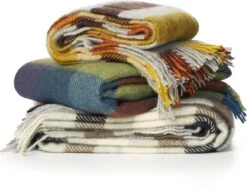 Klippan Yllefabrik Klippan - Gotland - Multi Yellow - Plaid - 100% Wol - 130 Cm X 200 Cm - Geel - Bruin - Oranje - Ecru -Klippan 1200x915 1