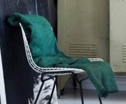 Klippan Yllefabrik Plaid Lamswol Domino Groen - Klippan -Klippan 1200x985