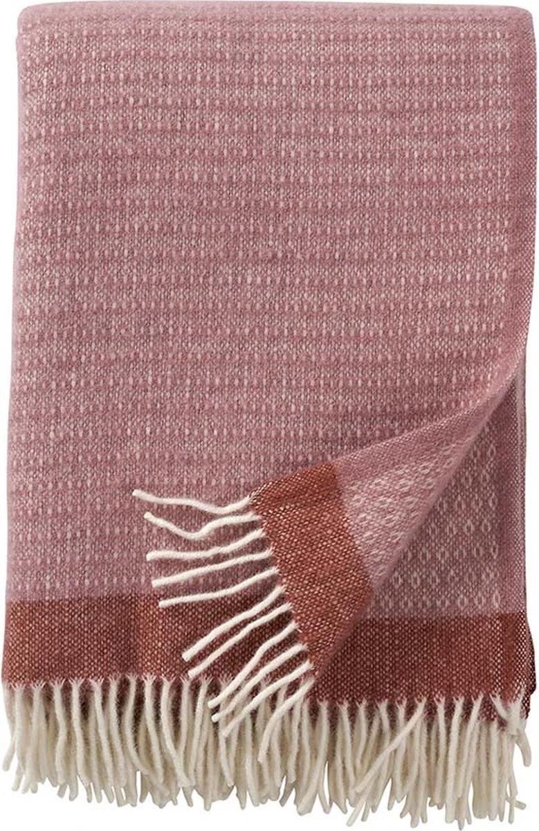 Klippan Yllefabrik Klippan Wollen Plaid Harald - Dusty Rose-copper- 130x200cm 3 Klippan Yllefabrik Klippan Wollen Plaid Harald - Dusty Rose-copper- 130x200cm