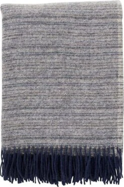 Klippan Wollen Plaid - Alaska - Donker Blauw-Indigo-130x200cm