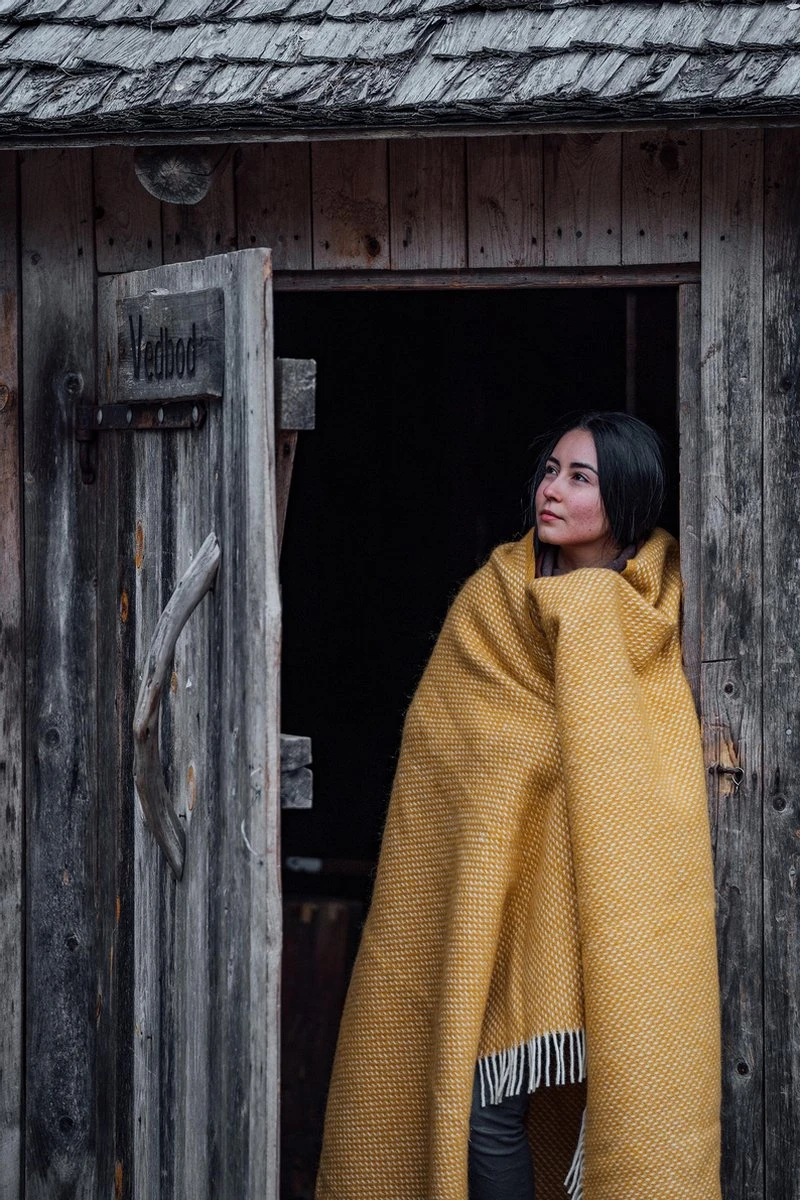 Klippan Yllefabrik Klippan Wollen Plaid Preppy Musterd 4 Klippan Yllefabrik Klippan Wollen Plaid Preppy Musterd - Afbeelding 2