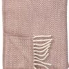 Klippan- Chevron - Chevron - Wollen Plaid - Nude - Roze - 130x200cm - Ecologische Wol - Wasbaar -Klippan 811x1200