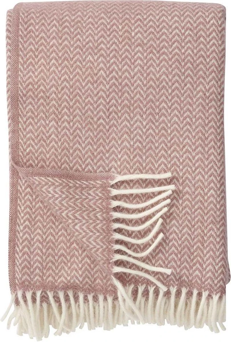 Klippan- Chevron - Chevron - Wollen Plaid - Nude - Roze - 130x200cm - Ecologische Wol - Wasbaar 3 Klippan- Chevron - Chevron - Wollen Plaid - Nude - Roze - 130x200cm - Ecologische Wol - Wasbaar