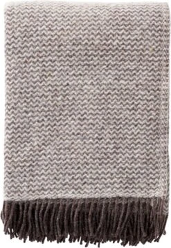 Klippan Yllefabrik Klippan - Wave - Natural Brown - Wollen Plaid - Woonplaid - 100% Wol - 130cm X 200cm - Ecowol -Klippan 825x1200 1