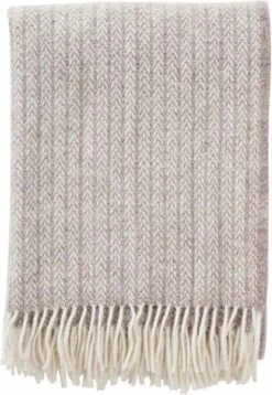 Klippan - Plaid Wol Otis Beige-wit - 200 X 130 Cm