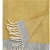 Klippan Yllefabrik Klippan - Harald - Plaid - Yellow Grey - Zachtgeel Grijs Wolwit - 130cm X 200cm - 100% Wol - Ecologisch Geproduceerd - Wollen Deken