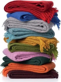 Klippan Yllefabrik Klippan- Gotland- Woondeken - Plaid - 100% Gotland Wol - 130cm X 200cm - Rose - Pink - -Klippan 891x1200