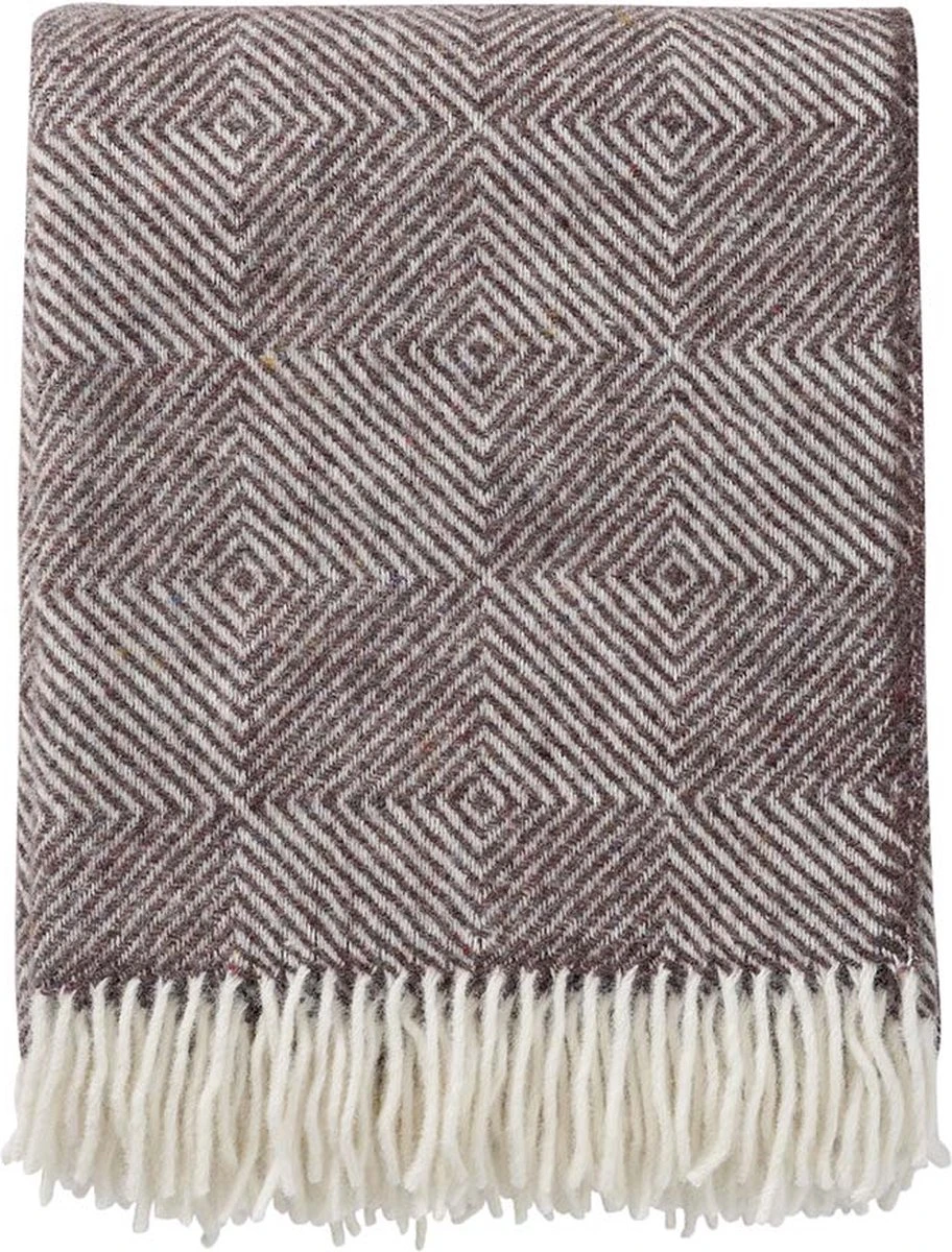 Klippan Receycled Wollen Plaid Gooseye Brown- 130x200cm Bruin 3 Klippan Receycled Wollen Plaid Gooseye Brown- 130x200cm Bruin