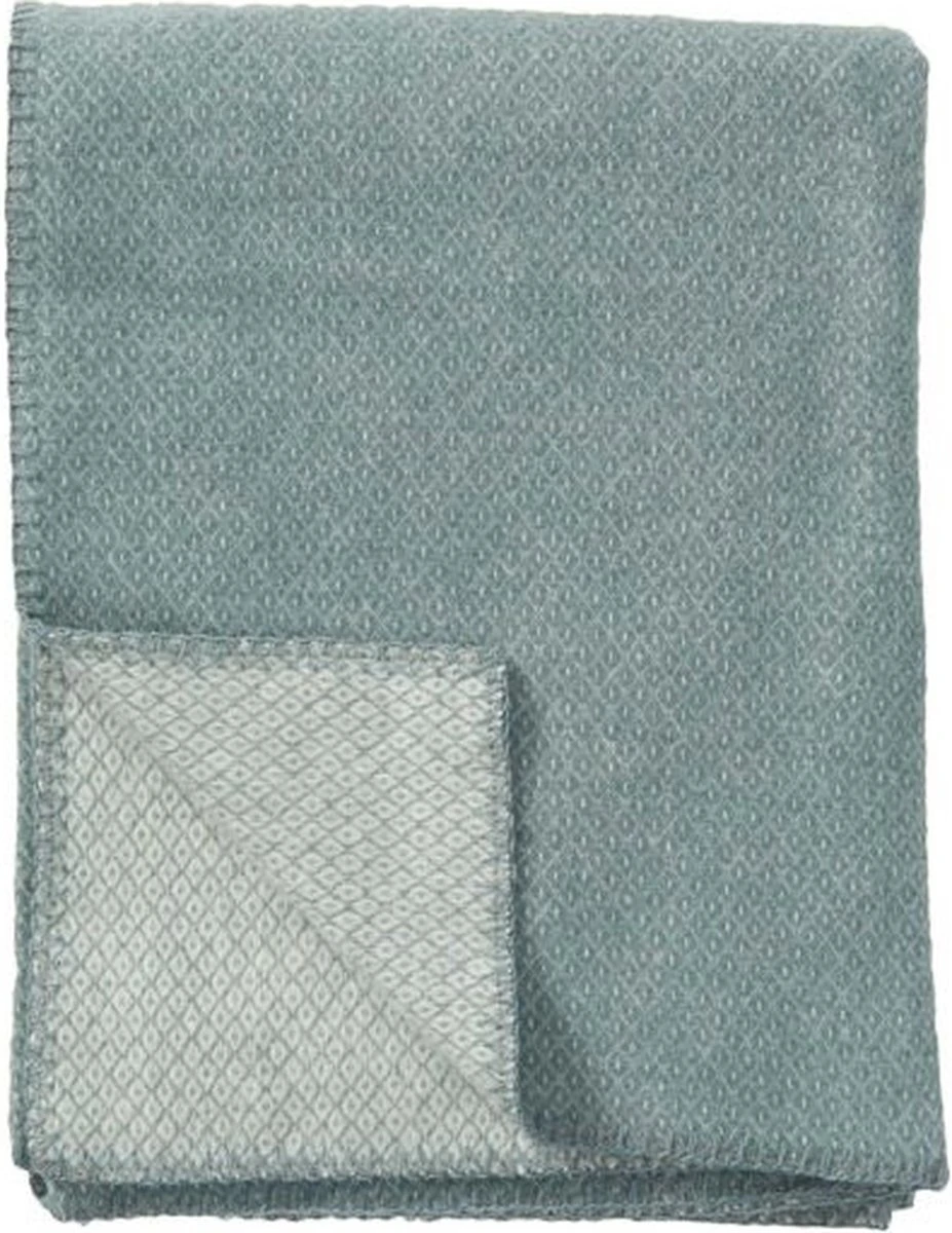 Klippan Yllefabrik Klippan Peak - Plaid - Woondeken - 100% Wol - 60% Merino Wol 40% Lamswol - Zacht Turkoois Blauwgroen Pastel - 3 Klippan Yllefabrik Klippan Peak - Plaid - Woondeken - 100% Wol - 60% Merino Wol 40% Lamswol - Zacht Turkoois Blauwgroen Pastel -