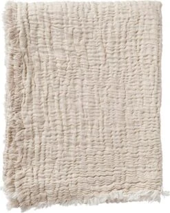 KLIPPAN - DUO - Katoenen Plaid - Beige - 130x170