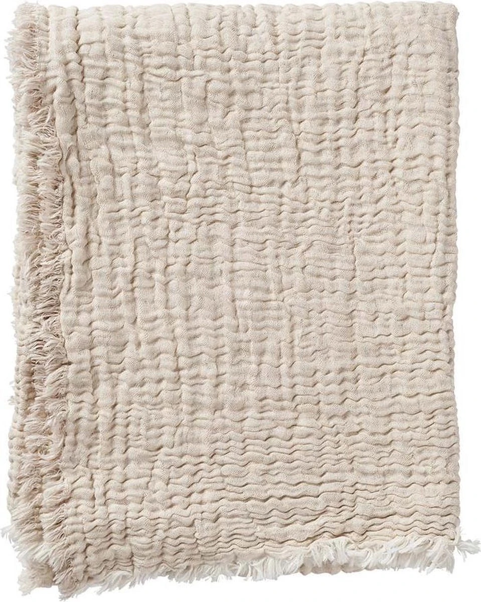 KLIPPAN - DUO - Katoenen Plaid - Beige - 130x170 3 KLIPPAN - DUO - Katoenen Plaid - Beige - 130x170