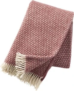 Klippan Wollen Plaid - Lamswol- Deken - Knut Rose Brown-130x200cm