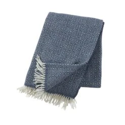 Klippan Yllefabrik Stella Plaid 130 X 200 Cm, Smokey Blue